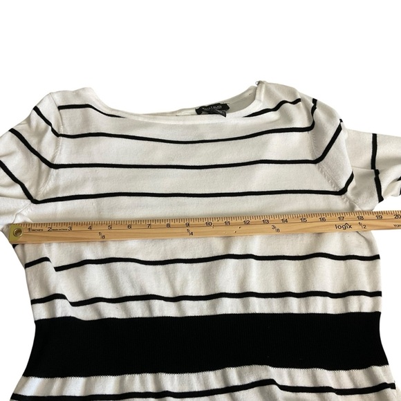 White House Black Market Stripped Back and White  Sweater - Picture 7 of 8